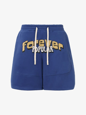 Graffiti Drawstring Cotton Shorts - thumbnail 1