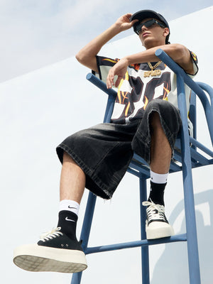 Jersey Style Flame Print T-shirt - thumbnail 2