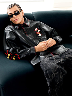 Original Embroidered Leather Shirt - thumbnail 3