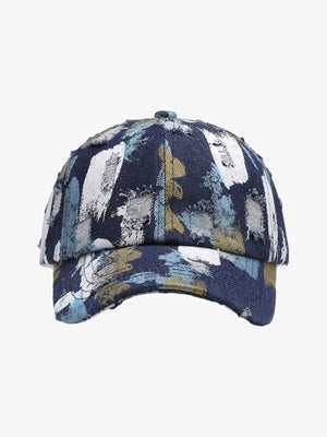 Distressed Abstract Print Baseball Cap - thumbnail 5
