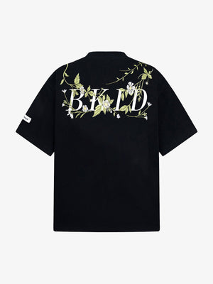 Floral Embroidered Oversized Short Sleeve T-Shirt - thumbnail 4