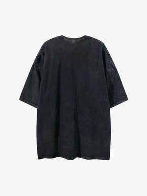 Washed Black Doberman Graphic Tee – Back view | XoKool