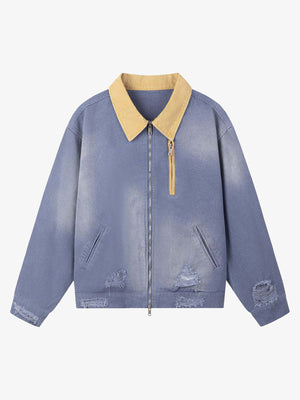 Vintage work jacket – Blue, front view | XoKool