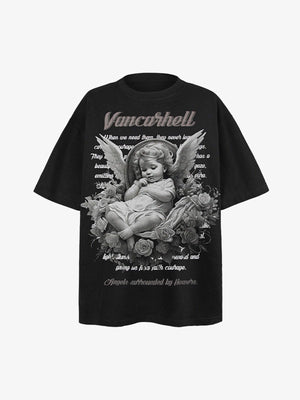 Angel Print Oversized T-Shirt - thumbnail 5