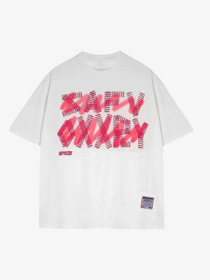 Letter print tee – White, front | XoKool