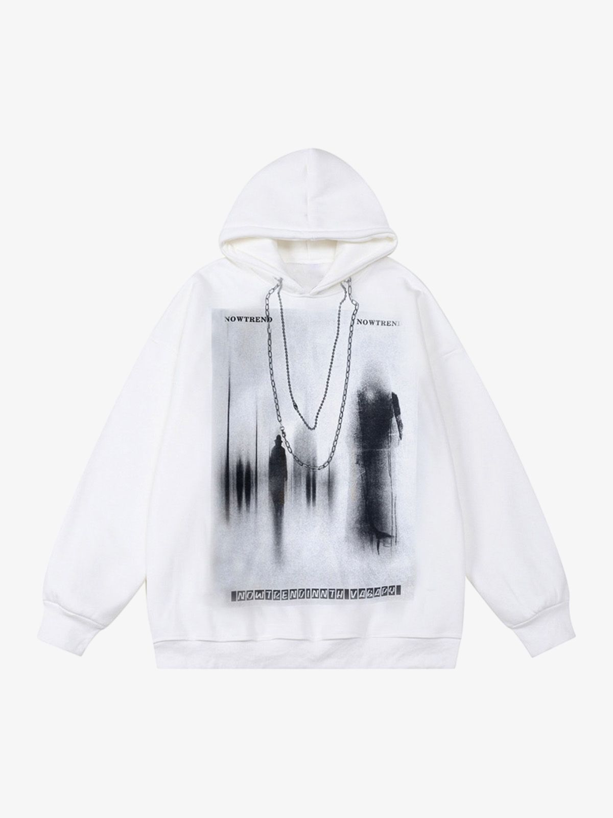 Blur Graphic Chain Hooded Sweatshirt