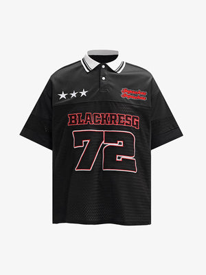 Retro Sports Jersey Polo Shirt - thumbnail 8