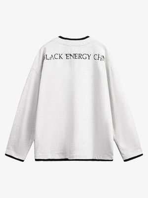 Layered Longsleeve mit Reißverschlusskragen und verschleierter Figur – Rückansicht | XoKool