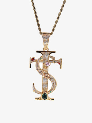 Dollarzeichen Kette – Gold, an Seilkette | XoKool