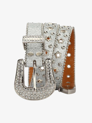 Sparkling Silver Rhinestone Embellishments Belt - thumbnail 2