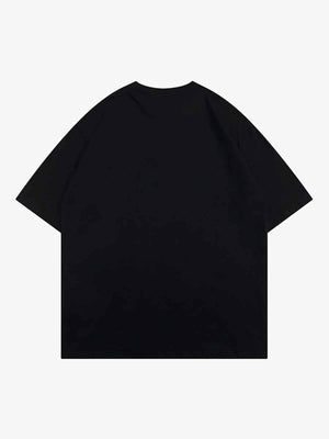Skimasken Hip Hop Graphic T-Shirt – Schwarz, Rückansicht | XoKool