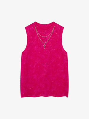 Retro Rhinestone Cross Chain Vest - thumbnail 7