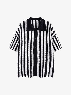 Cleanfit Striped Knit Cardigan Shirt - thumbnail 2