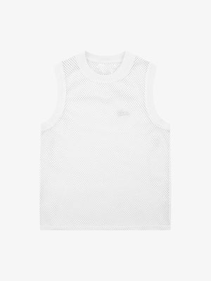Hollow Sports Mesh Embroidered Letters Vest - thumbnail 7