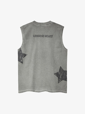 Washed Star Print Vest - thumbnail 4