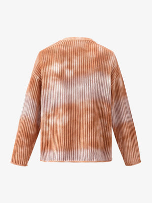 Gradient Ombre Knit Crew Neck Sweater - thumbnail 4