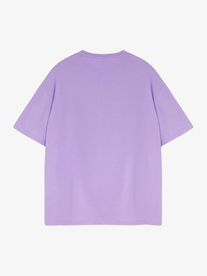 Letter print tee – Lilac, back | XoKool
