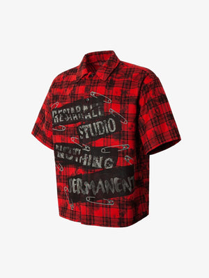 Street Creative Pin Print Plaid Shirt - thumbnail 3