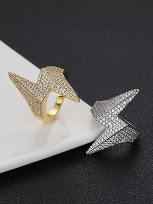 Lightning bolt ring – both on white tray | XoKool