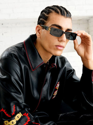 Original Embroidered Leather Shirt - thumbnail 4