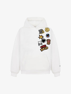 Street Embroidered Letter Badge Hoodie - thumbnail 3
