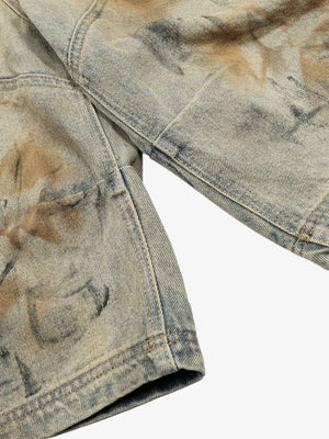Rust Tie Dye Wide Leg Jorts – Saum im Detail | XoKool