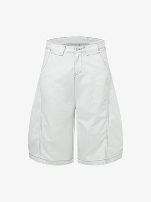 Deconstructed Split Contrast Stitching Scimitar Jorts - thumbnail 5