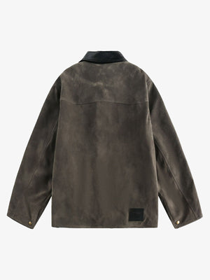 Retro Suede Detroit Motorcycle Jacket - thumbnail 3