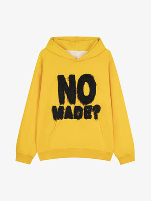 Fuzzy Letter Hoodie – Gelb, Vorderansicht | XoKool