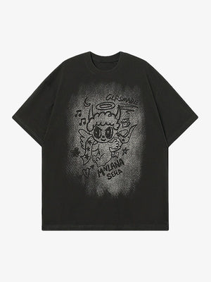 Oversized Angel Graphic T-Shirt - thumbnail 5