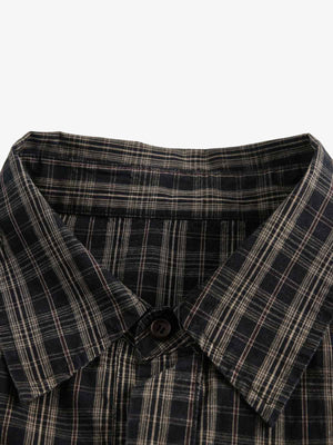 Distressed Plaid Short-Sleeve Shirt - thumbnail 3
