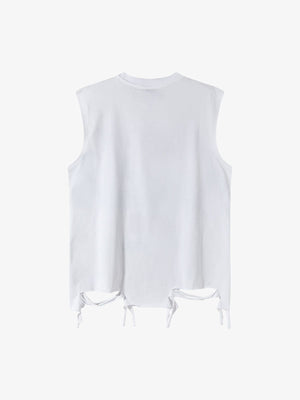 Retro Tattered Print Vest - thumbnail 10