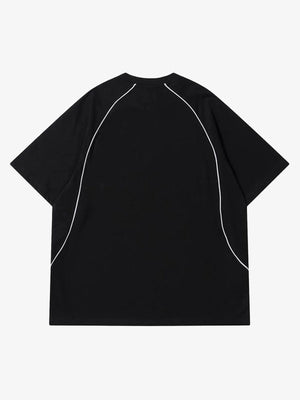 Fußballtrikot T-Shirt – Schwarz, Rückseite flach ausgelegt | XoKool