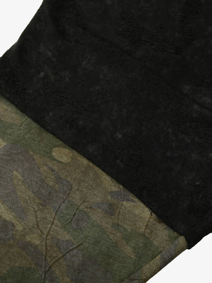 Olive Camo Raglan Longsleeve mit 7 Print hinten – Ärmeleinsatz, Detail | XoKool