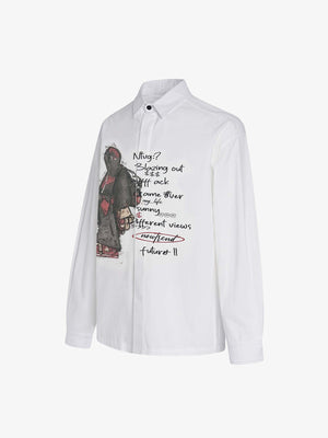 Graphic Portrait Print Long-Sleeve Shirt - thumbnail 11