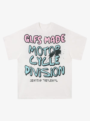 Oversized Graphic T-Shirt mit Eyeball-Print hinten – Weiß, Vorderansicht | XoKool