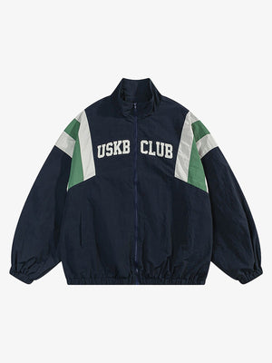 Color block windbreaker – Navy, front view flat | XoKool