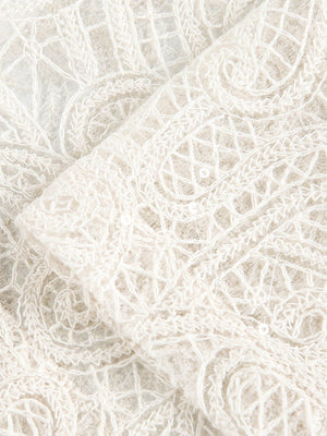 Exquisite Floral Embroidered Short-Sleeve Shirt - thumbnail 4