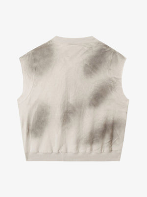Vintage Washed Graphic Distressed Vest - thumbnail 4