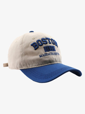 Gorra retro – crema azul, vista de tres cuartos | XoKool