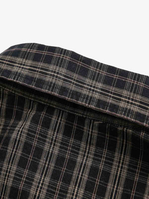 Distressed Plaid Short-Sleeve Shirt - thumbnail 4