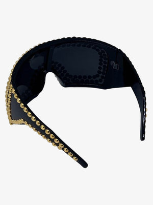 Punk Party Oversized Square Studded Sunglasses - thumbnail 5