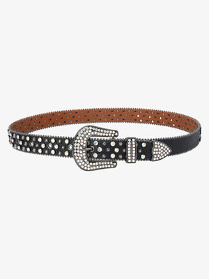 Schillernder Western-Gürtel mit Strass – kompletter Gürtel, Schnalle geschlossen | XoKool