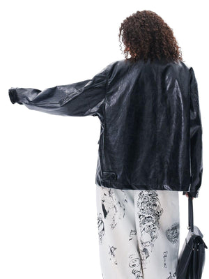 Retro Motorcycle PU Leather Jacket - thumbnail 5