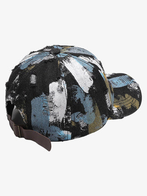 Distressed Abstract Print Baseball Cap - thumbnail 2