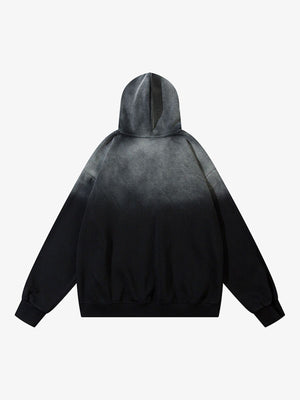 Gradient hoodie – Grey Ombre, back view | XoKool