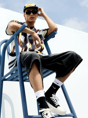 Jersey Style Flame Print T-shirt - thumbnail 4