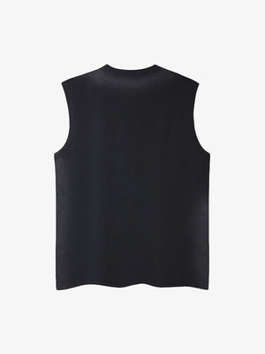 Spray- Painted Letter Print Necklace Vest - thumbnail 8