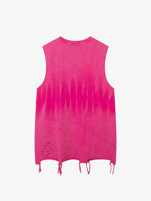Gradient Tie-Dye Raw Edge Vest - thumbnail 9