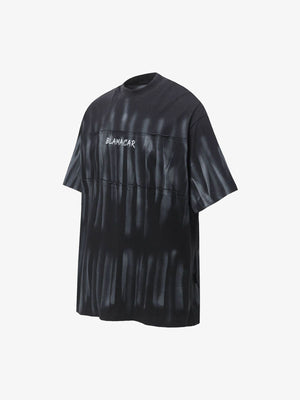 Oversized Tie-Dye Embroidered Letter T-Shirt - thumbnail 2